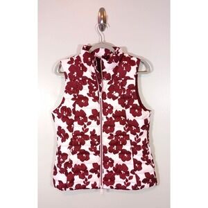 G/FORE Womens Medium NWT Floral Golf Puffer Vest Full Zip Luxury Athleisure